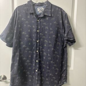 Grayers XL button down with cabins, boats, cars